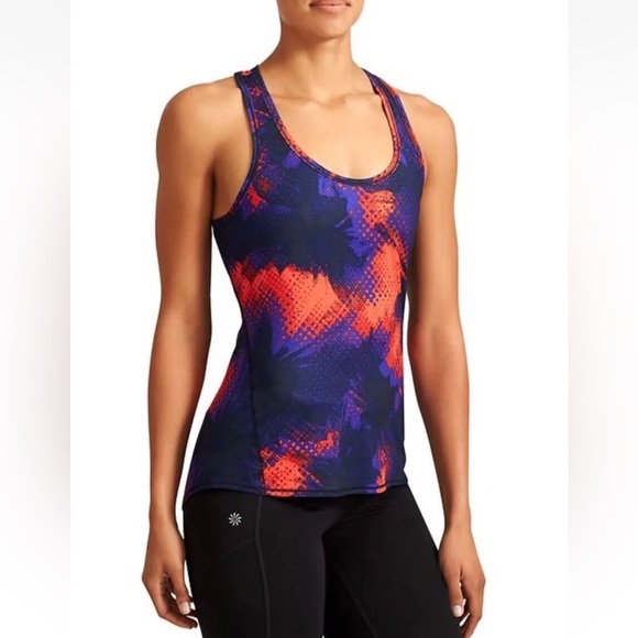 Athleta Tops - Athleta Chi Red Blue  Tank Top Muscle Racerback Size Medium ( NWOT)